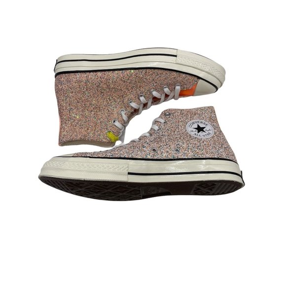NWOB Converse Chuck Taylor All Star 70s Hi JW Anderson PINK Glitter Women US 12 - Picture 3 of 8